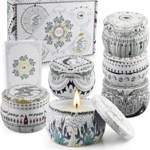 6 Pack Scented Candles Gift Set, Aromatherapy Candles for Home Scented, 200H Long Lasting Soy Wax Candle Gifts for Women, Ideal for Birthday, Mother's Day, Valentine, Christmas