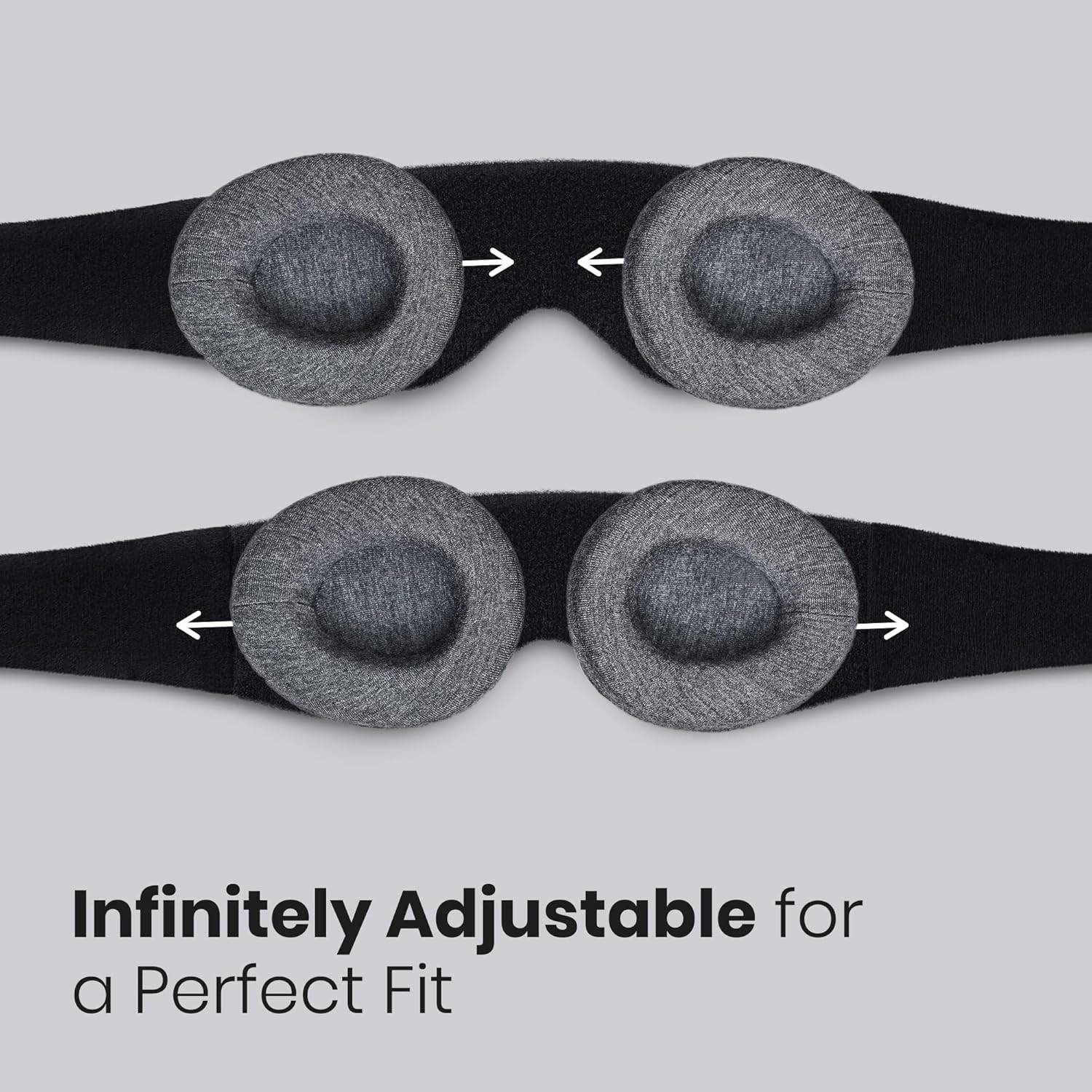 Manta Sleep Mask - 100% Light Blocking, Adjustable Sleeping Mask with Detachable Eye Cups, Ultra Comfortable for Women & Men, Zero Pressure on Lashes, Perfect for Travel/Shift Work - Image 5
