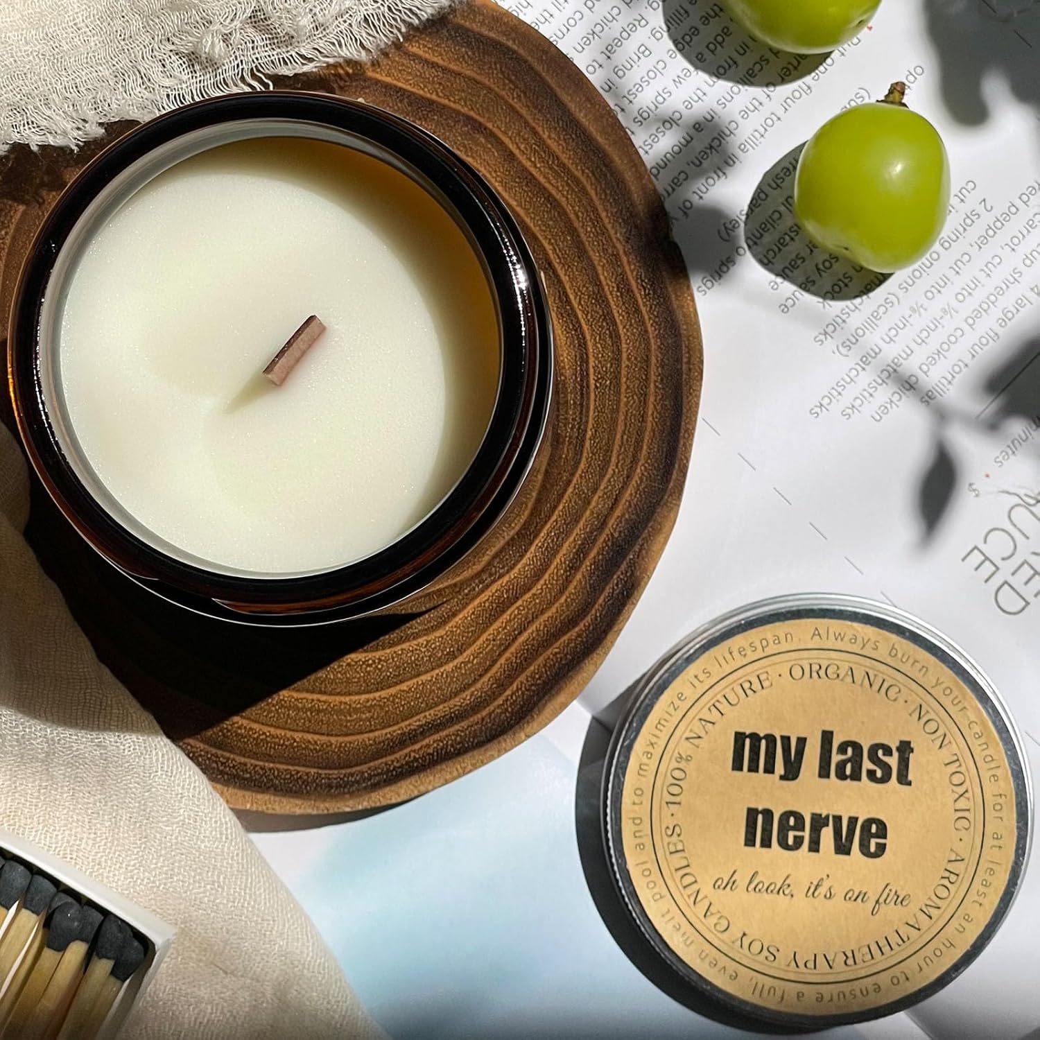 Coconut Vanilla Scented Candle 45 Hour Burn Time for Ultimate Relaxation and Stress Relief - Image 3