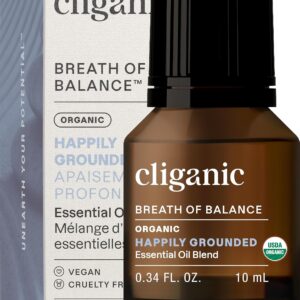 Cliganic Organic Essential Oils Blend - Happily Grounded - Breath of Balance (Packaging May Vary)