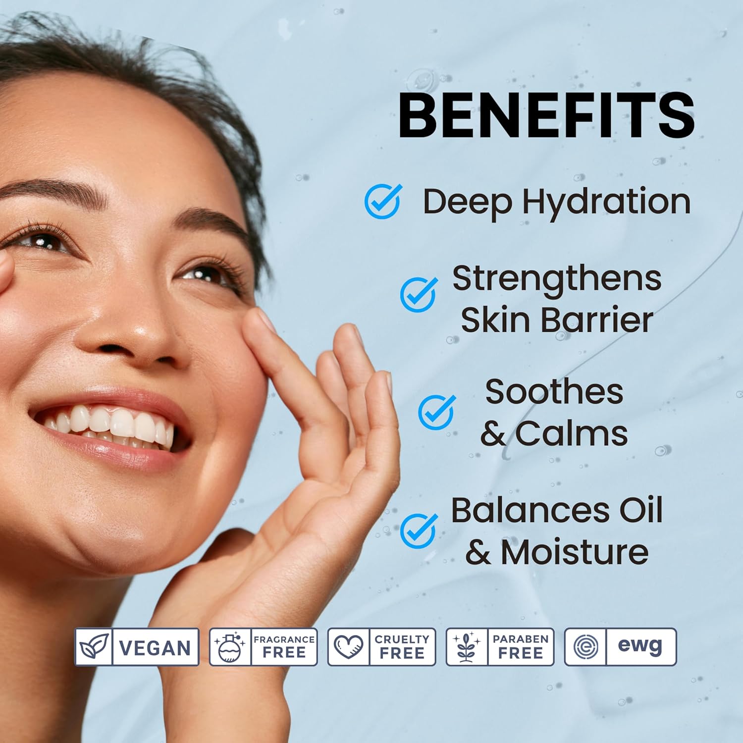 Excuse My Frank Calming Emulsion, Oligo Hyaluronic Acid, Korean Skincare, Vegan, Fragrance Free, 24H Moisture, Skin Barrier Support, Hydrating, Lightweight Moisturizer for Dry & Oily Skin, 10.14fl.oz - Image 4