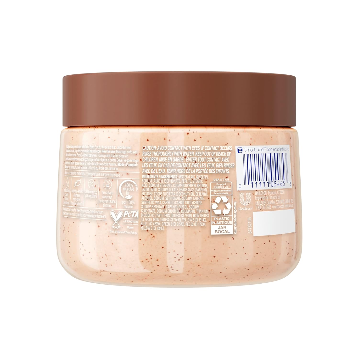 Dove Brown Sugar and Coconut Butter Body Scrub Exfoliates and Deeply Nourishes for Smooth, Radiant Skin 15 oz - Image 2