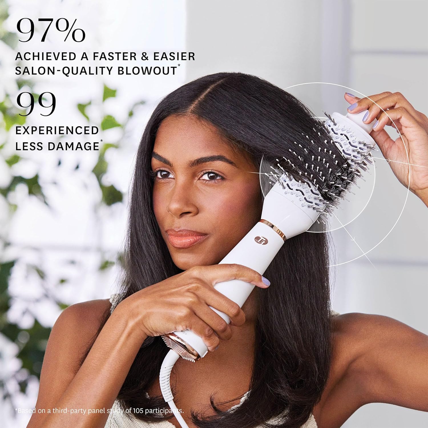 T3 AireBrush Ceramic Oval One-Step Hair Dryer Brush for Smoothing and Volumizing - Image 4