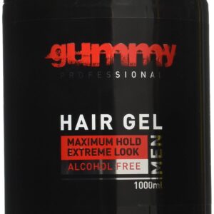 Gummy Maximum Hold & Extreme Look Hair Styling Gel 33.81 fl.oz. - Alcohol Free 1000ml