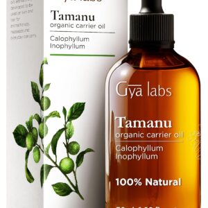 Gya Labs Organic Tamanu Oil For Skin & Face - 100% Pure Natural Unrefined Tamanu Carrier Oil for Hair - Soothing & Renewing (1 Fl Oz)