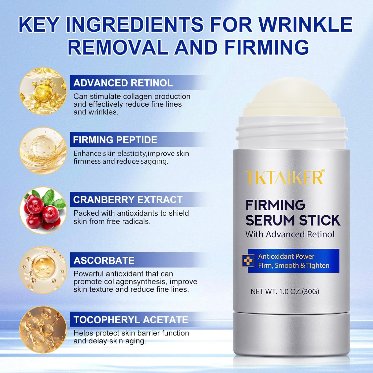 Advanced Retinol Firming Stick 1.0 Oz for Wrinkles and Laugh Lines with Antioxidants and Peptides - Image 4