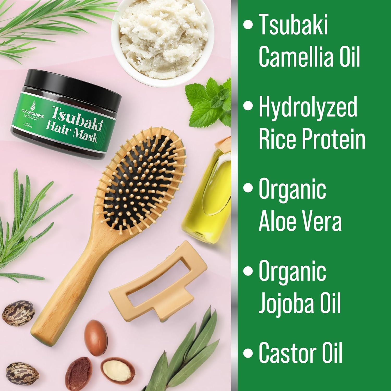 Tsubaki Japanese Camellia Oil Hair Mask 200ml for Intense Moisturizing and Repair - Image 3