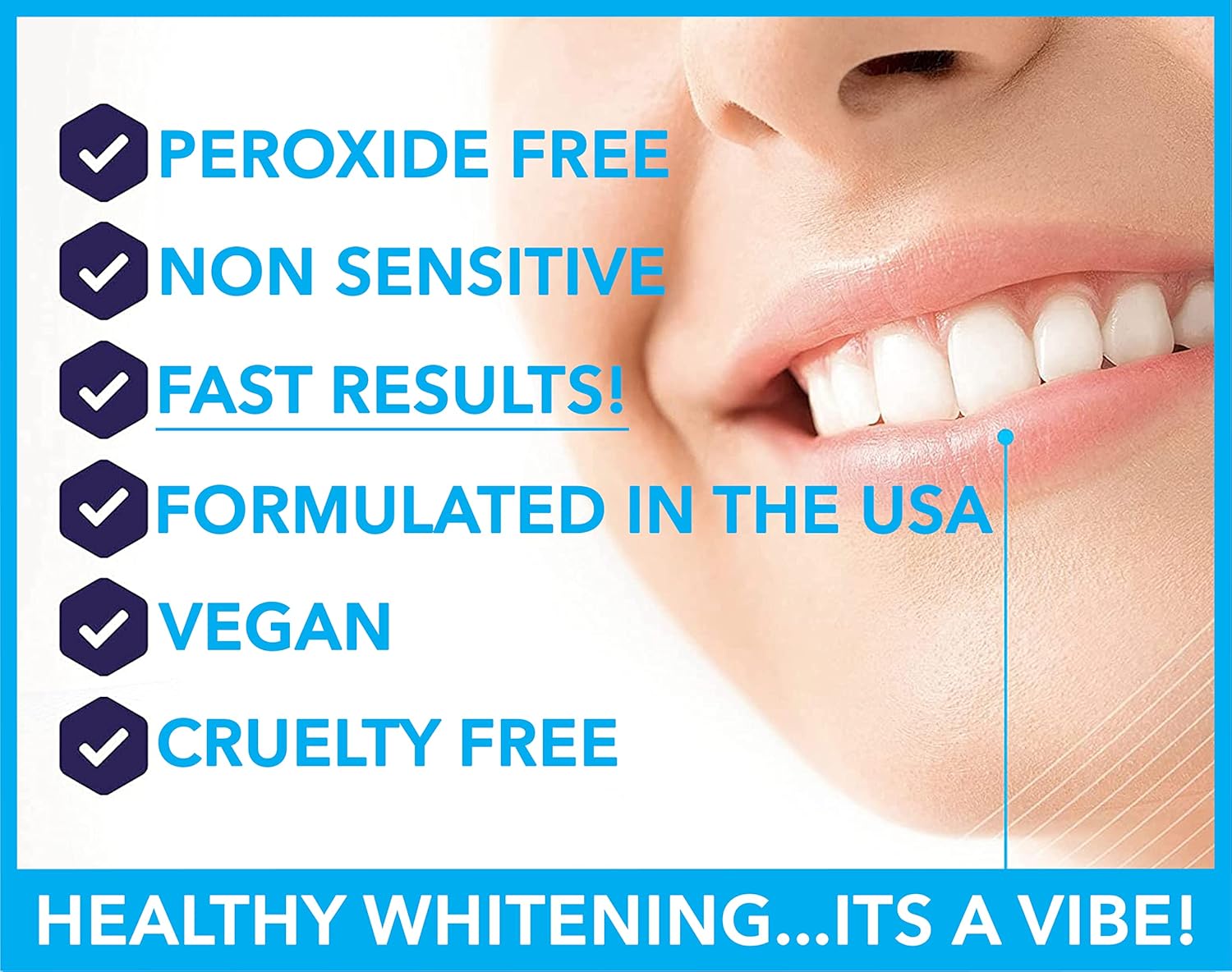 Vibe Teeth Whitening Pens, Healthy, Peroxide Free 4 Pack, Non-Toxic Fast Results, 3ml per pen, Vegan, Painless, teeth whitening kit for sensitive teeth, Travel Sized, Easy to Use, Organic Mint Flavor - Image 2