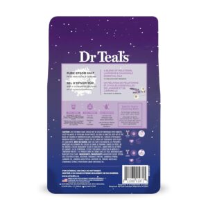 Dr Teal's Pure Epsom Salt Soak, Sleep Blend with Melatonin, Lavender & Chamomile Essential Oils, 3 lbs (Pack of 2)