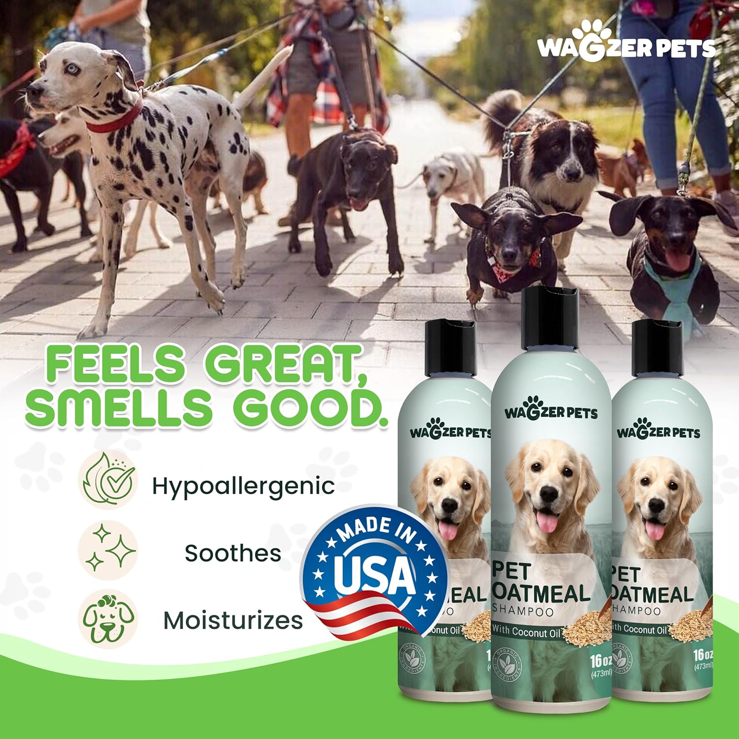 Oatmeal Dog Shampoo with Coconut Oil for Dogs | Soothing Dog Shampoo for Itching and Dry Skin | Oatmeal Bath Hypoallergenic and Gentle Pet Care for Sensitive Skin and Coat | 16 oz - Image 4