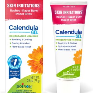 Boiron Calendula Gel Relief from Rashes, Skin Irritations, Razor Burn, or Insect Bites - Non-Greasy and Fragrance-Free - 2.6oz