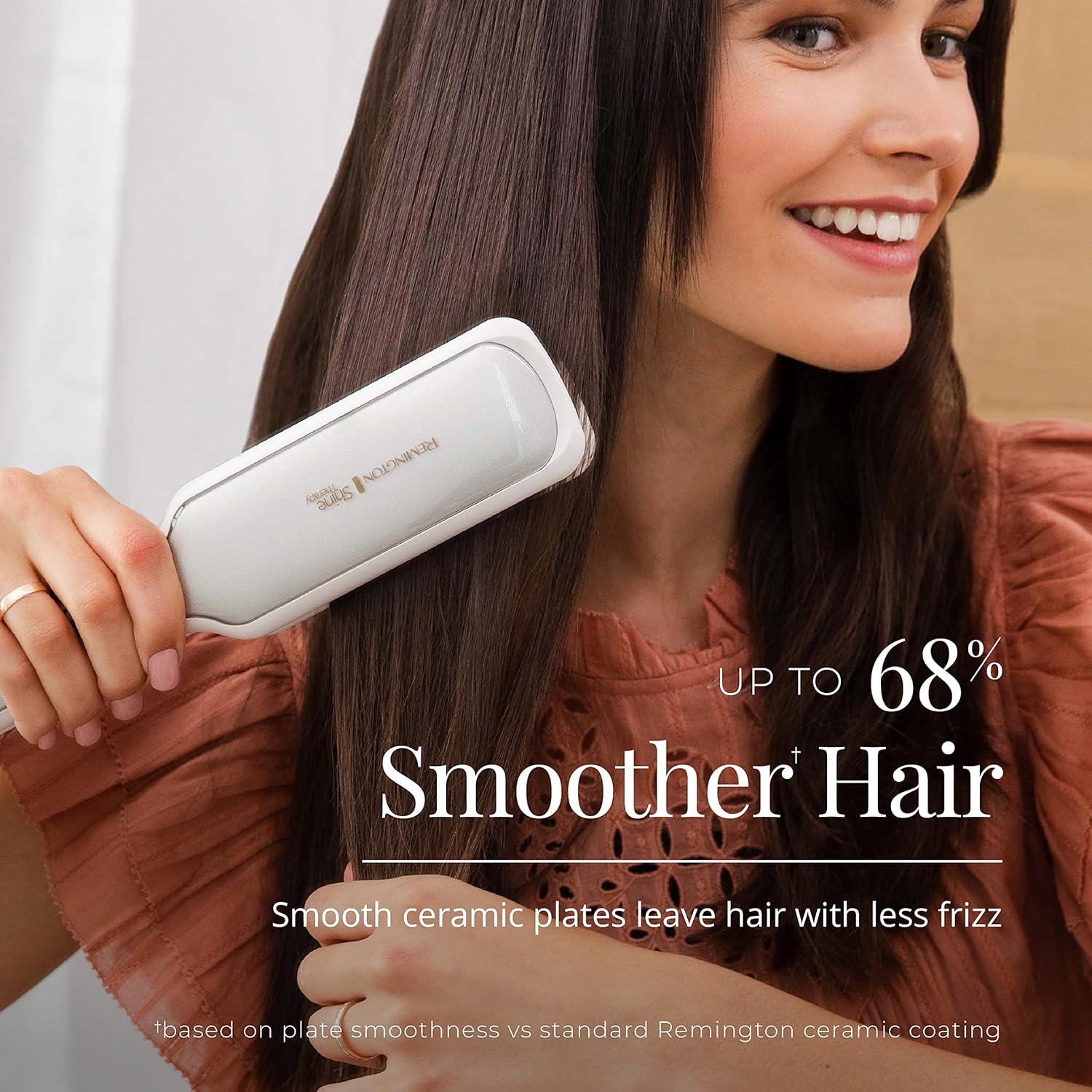 Remington Shine Therapy 2 inch Ceramic Flat Iron with Argan Oil & Keratin for Smooth, Shiny Hair - Image 7