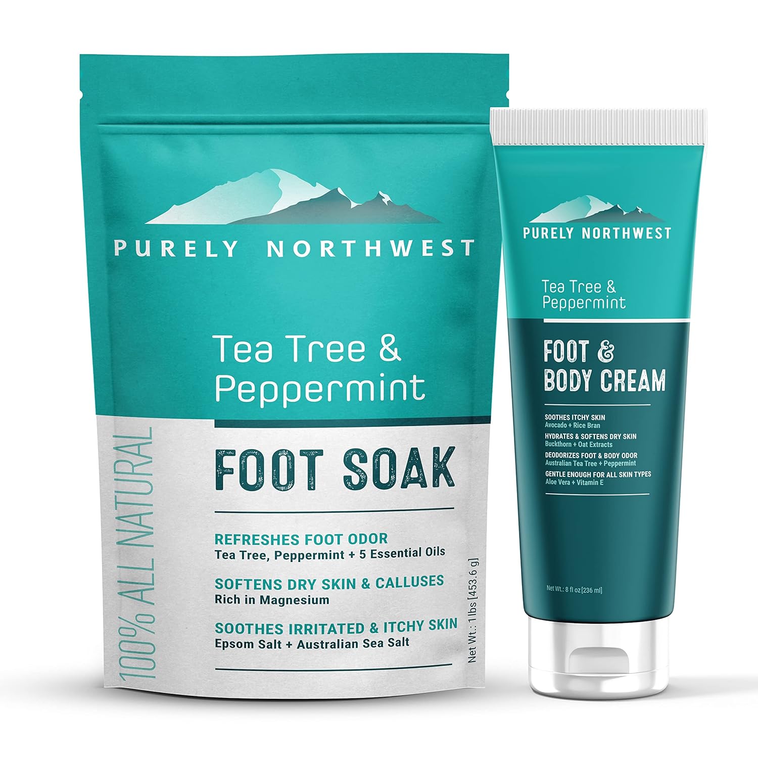 Extra Strength 8 OZ Tea Tree Peppermint Foot Body Cream for Itching and Odor Control - Image 3