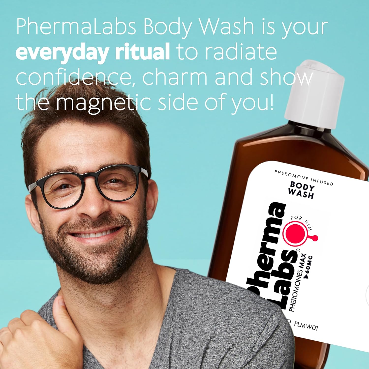 Men's Premium Pheromone Body Wash 8.5 Fl Oz Long-Lasting Cologne Gel - Image 3