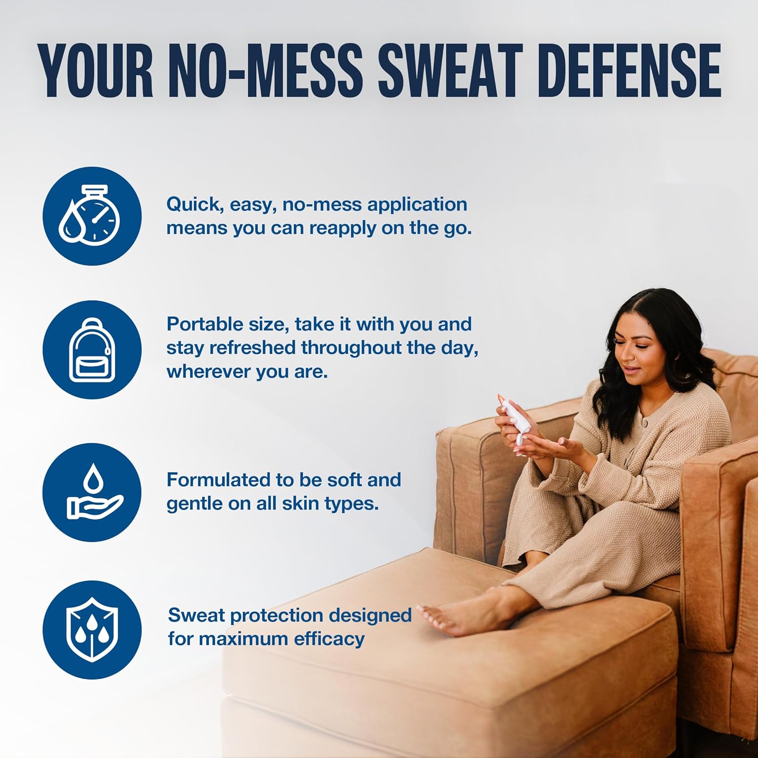 Carpe Sweat Absorbing Foot Lotion, A dermatologist-recommended solution to stop sweaty, smelly feet, Helps prevent blisters, Great for hyperhidrosis - Image 3