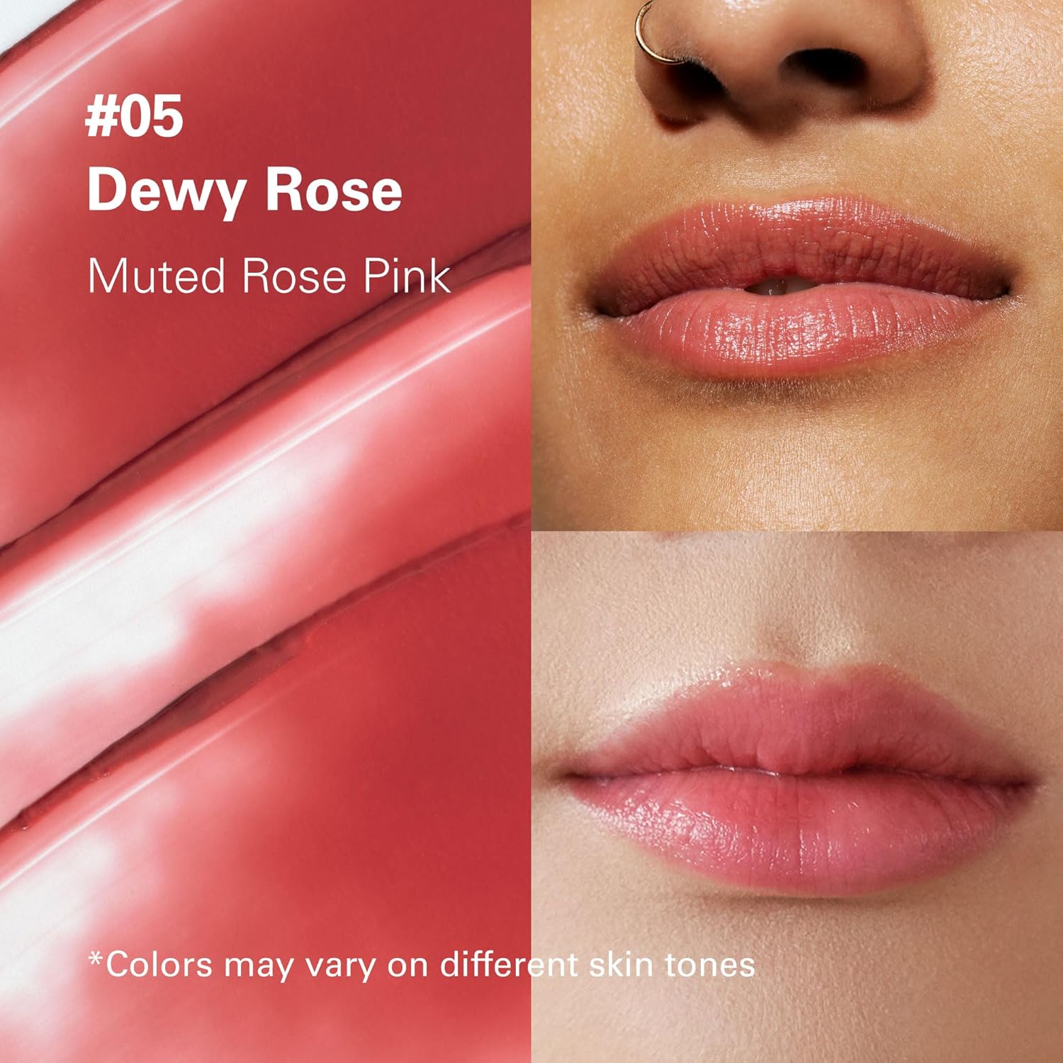 Melixir Vegan Lip Butter #05 Dewy Rose(Tinted) (+11 more colors), Bee Free, Petrolatum Free, Deep Nourishing Plant-Based Vegan Chapstick, Vegan Lip Balm for Dry, Cracked and Chapped Lips - Image 3