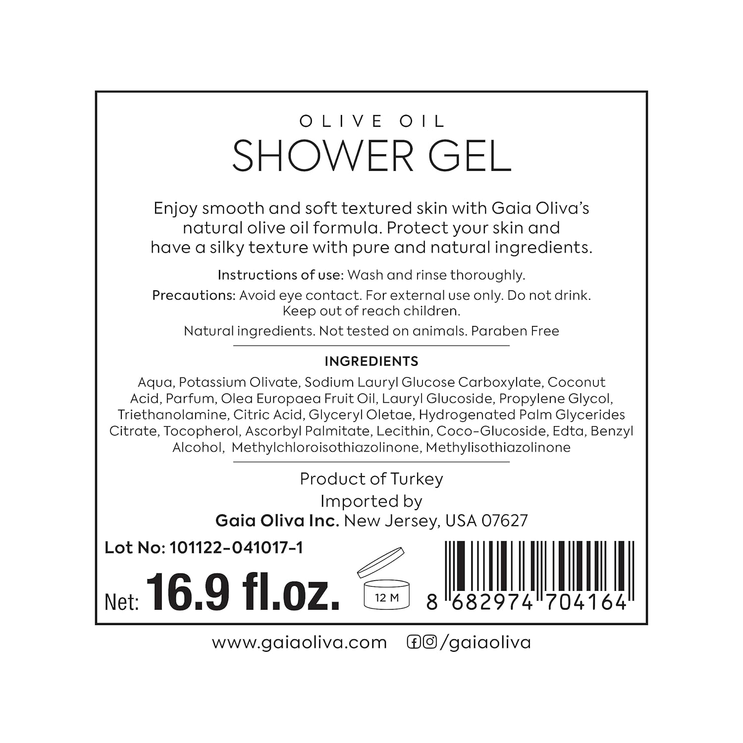 Olive Oil & Green Tea Hydrating Shower Gel for Dry Skin, 16.9 Fl Oz, 2 Pack - Image 8