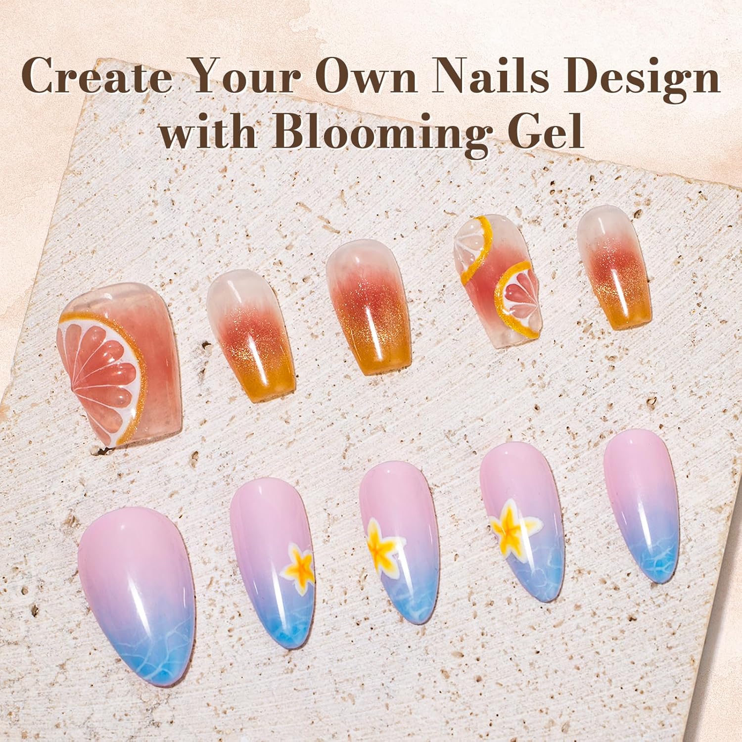 MelodySusie Clear Blooming Gel for Nail Design, Marble Watercolor UV Gel Nail Polish, Spreading Effect Sheer Painting Gel Nail Art Supplies, Nail Salon Manicure at Home for Women, 0.53 Fl Oz - Image 7
