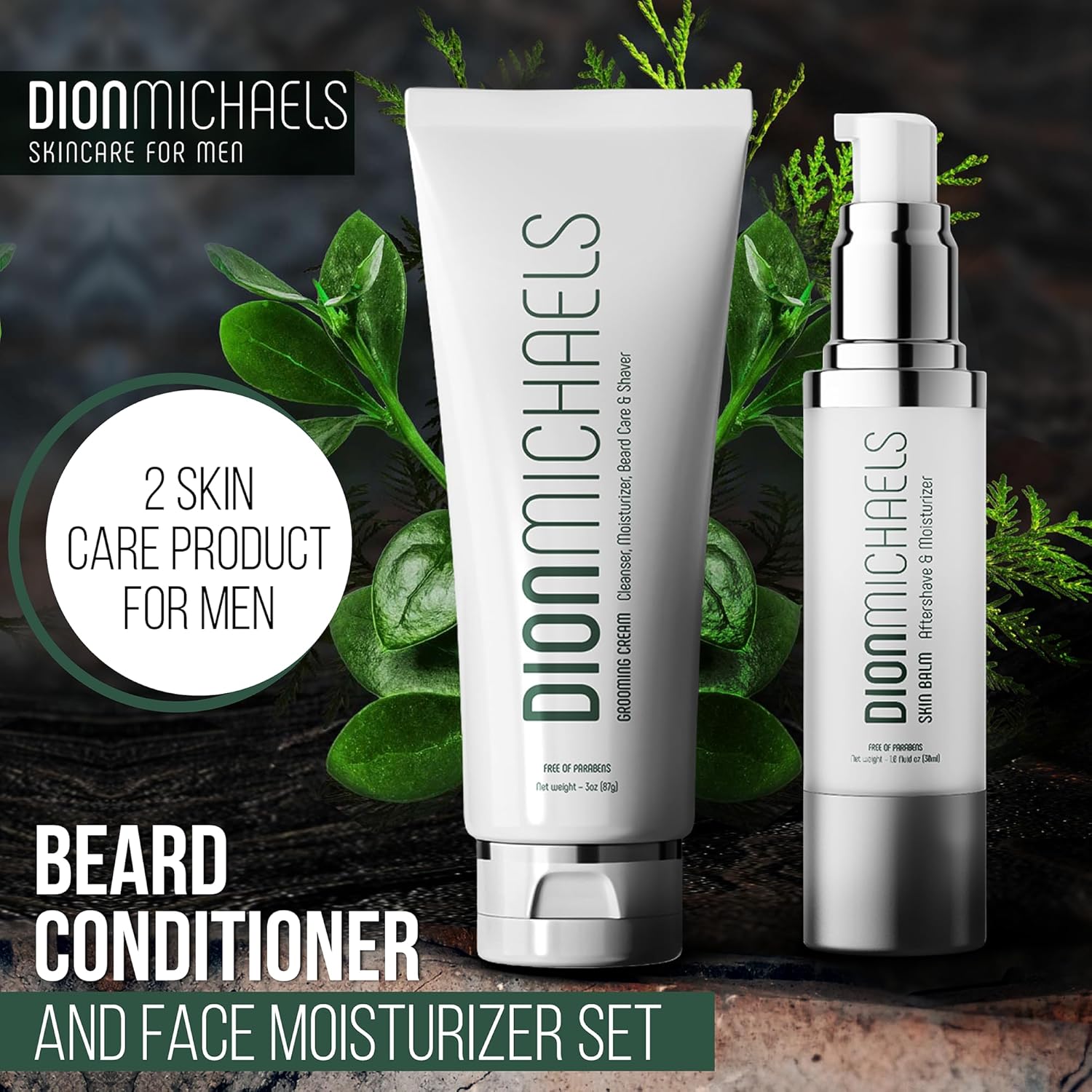 2-Pack Shaving Cream Set for Men - Includes 3oz 4-in1 Shaving Cream, Facial Cleanser, Beard Care, Face Moisturizer & 1oz 2-in1 Aftershave Balm & Moisturizer for Men - For All Skin Types - Image 2