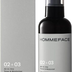 HOMMEFACE All-in-One Face Toner & Moisturizer for Men, 5.07 fl. oz., Lightweight, Alcohol-Free, After Shaving, for Dry, Combination & Oily Skin