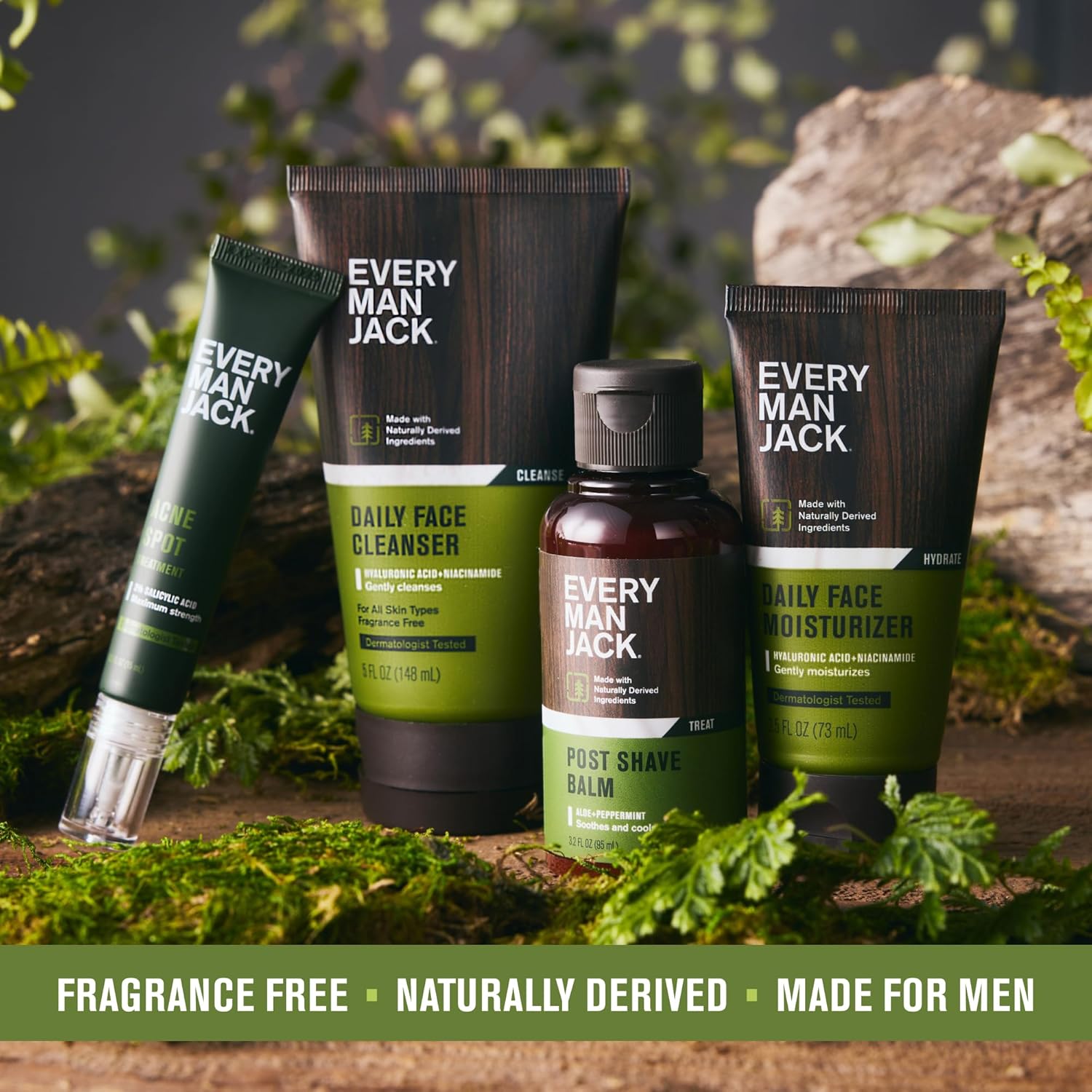 Every Man Jack Daily Face Wash for Men - Gently Cleanse, Moisturize, and Revive Dry, Tired Skin with Hyaluronic Acid and Niacinamide - 5 oz Men's Face Wash (2 Pack) - Image 4