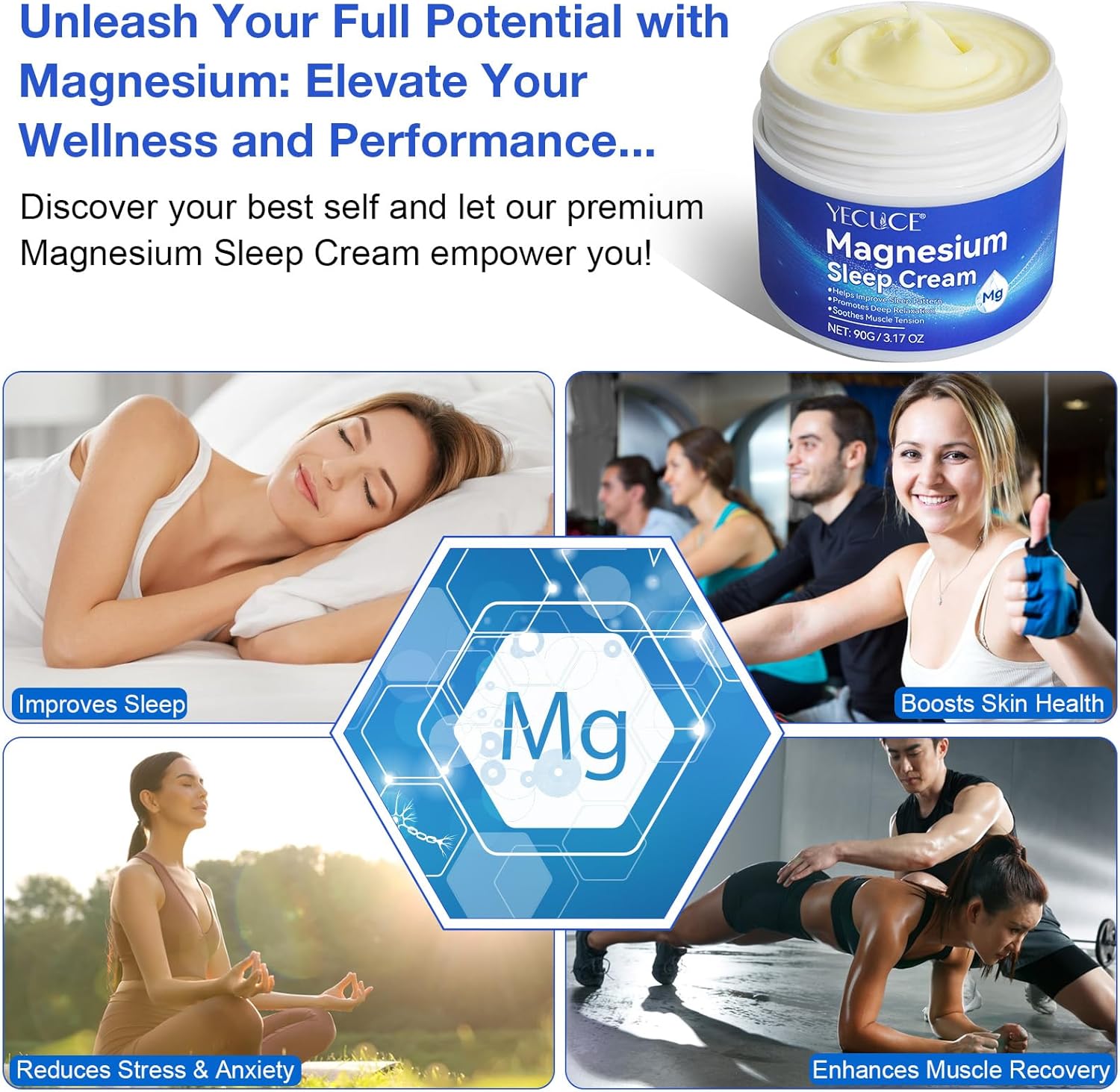 Magnesium Cream for Feet, Magnesium Oil for Feet, Magnesium Lotion, Magnesium Cream 3.17 OZ, Topical Magnesium, Soothes Muscle Tension, High Concentration Genuine Zechstein Topical Magnesium Chloride - Image 7