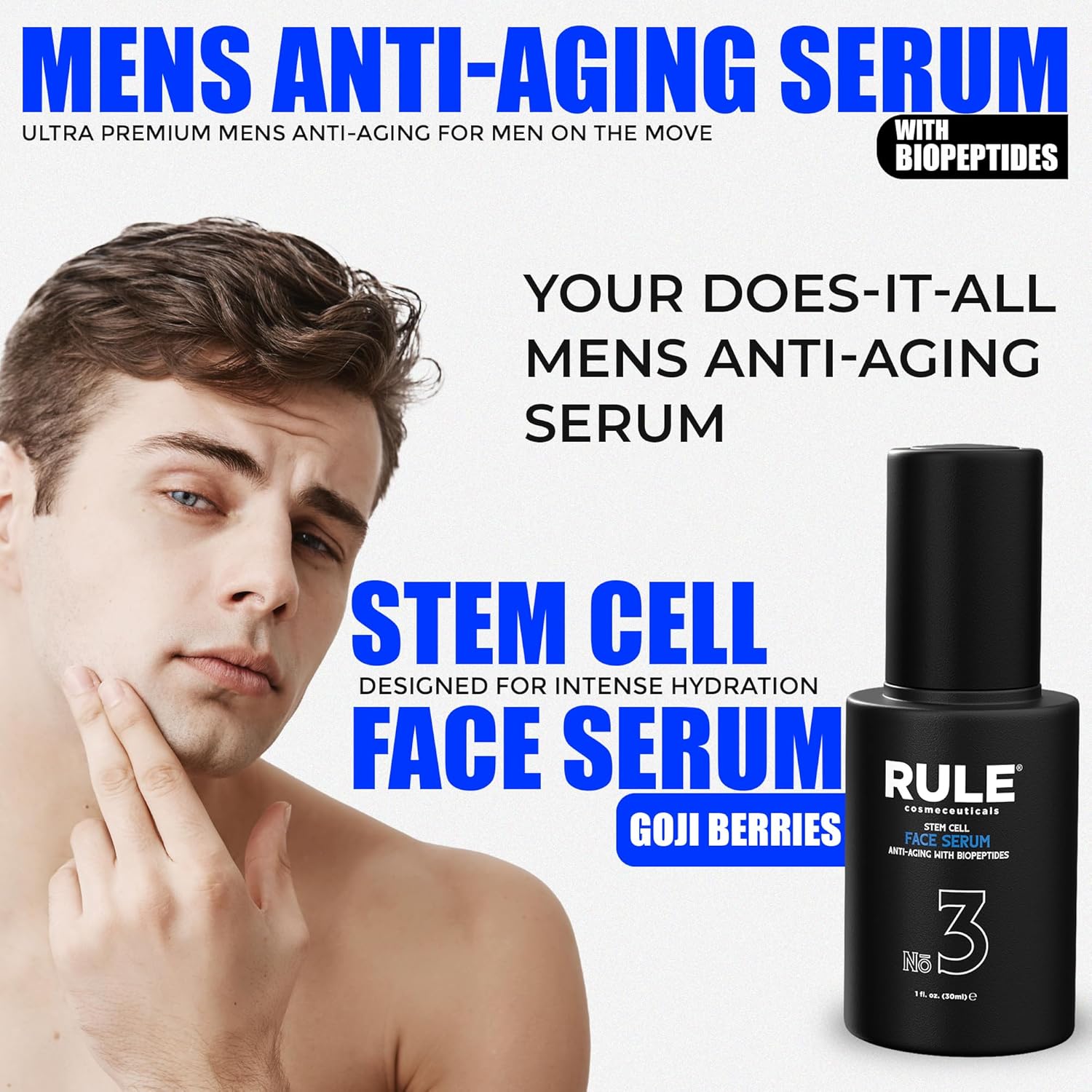 Anti-Aging Facial Serum with Biopeptides and Apple Stem Cells, 30 mL Bottle - Image 3