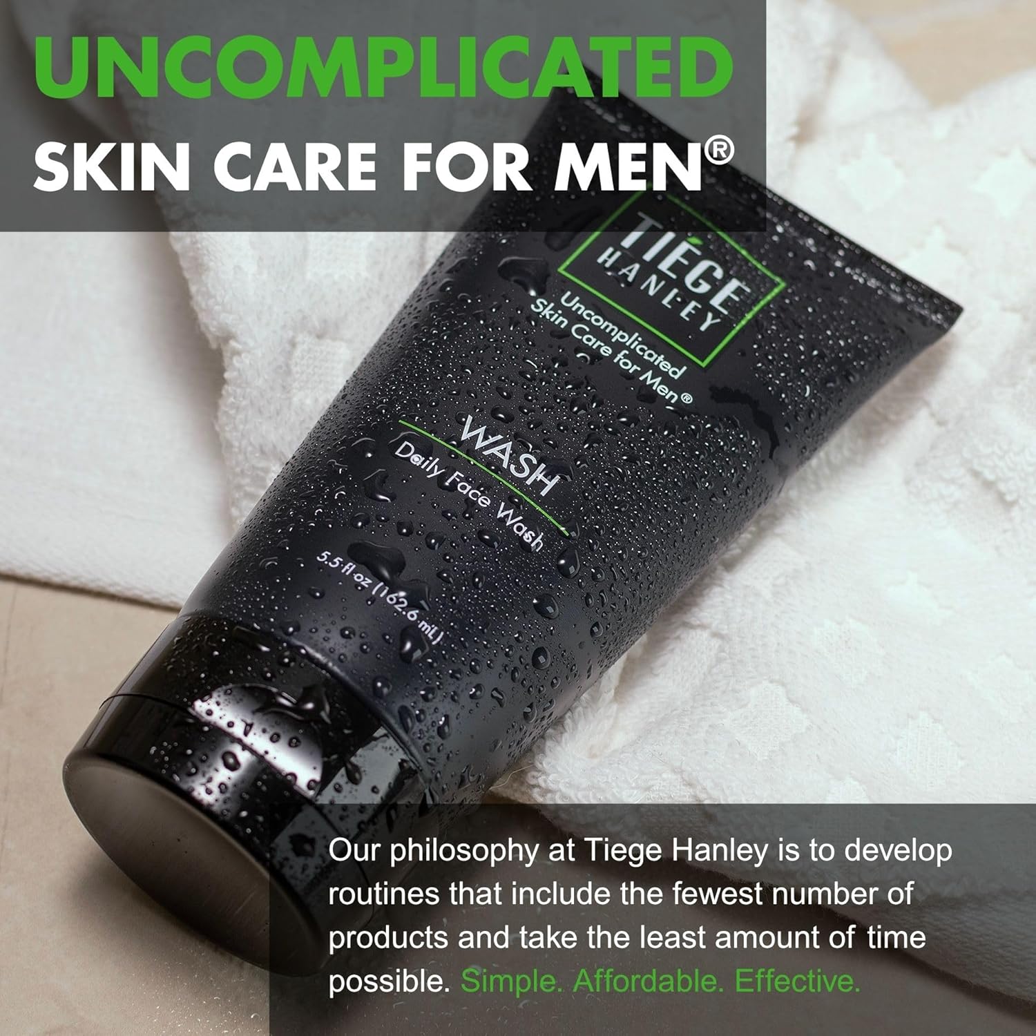 Tiege Hanley Men's Daily Face Wash 5.5 Oz Fragrance-Free Dry Sensitive Skin Cleanser - Image 7