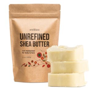 Raw Shea Butter - 100% Pure African Shea Butter for Hair and Body | Unrefined Moisturizer for Extremely Dry Skin, DIY Lip Balm, Body Butter, Lotion, and Soap