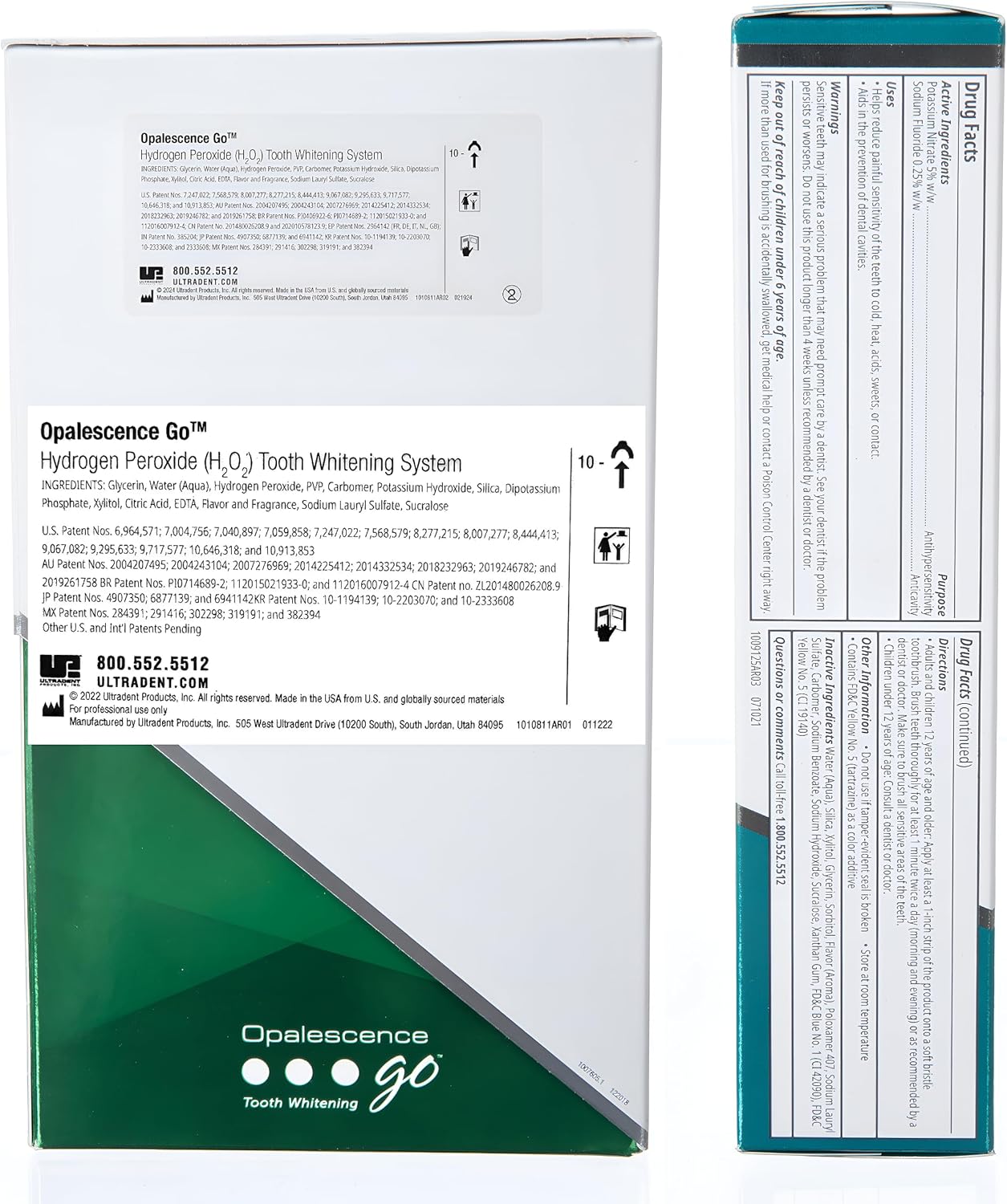 Opalescence Go 15% Hydrogen Peroxide Teeth Whitening Kit 10 Treatments Mint Flavor Sensitive Toothpaste 4.7 Oz - Image 8