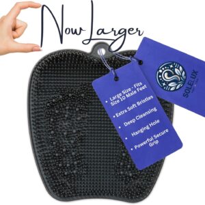 Shower Foot Scrubber Mat with Suction Grip | Foot Scrubber in Shower | Hands-Free Exfoliation & Massage | Soft Bristles for Deep Clean & Relaxation | Non-Slip, Mountable Design for Spa at Home