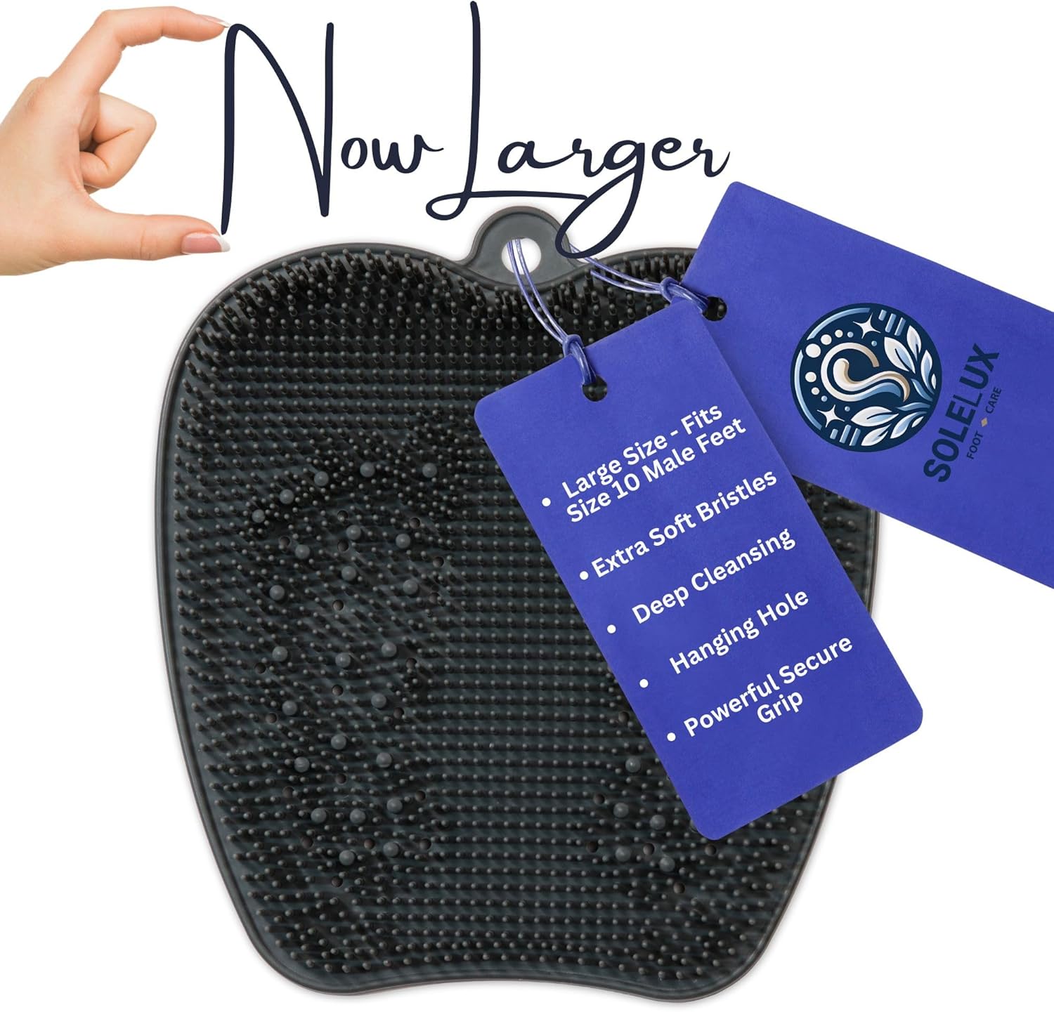 Shower Foot Scrubber Mat with Suction Grip | Foot Scrubber in Shower | Hands-Free Exfoliation & Massage | Soft Bristles for Deep Clean & Relaxation | Non-Slip, Mountable Design for Spa at Home