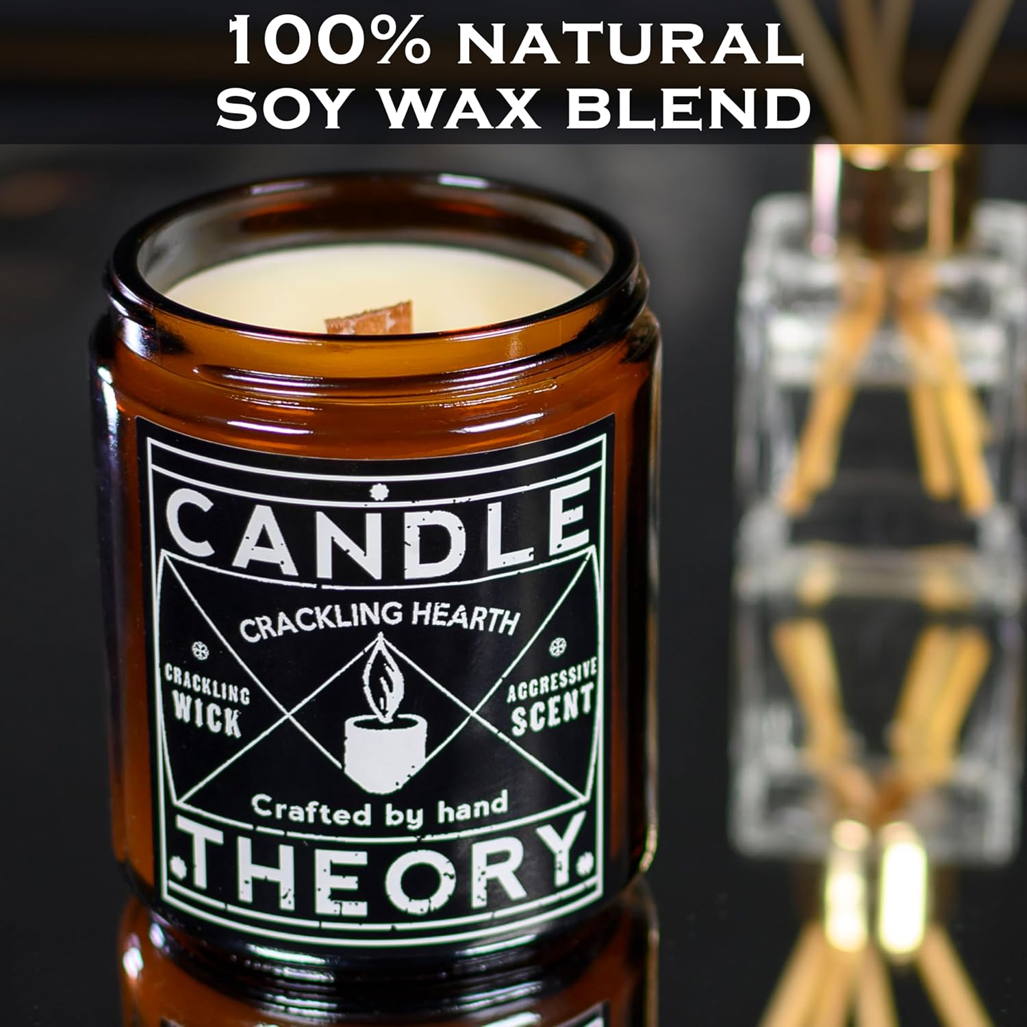 Candle Theory Crackling Hearth Scented Candle for Men - 7.6 Ounce, Bedroom & Home Fragrance - Image 6