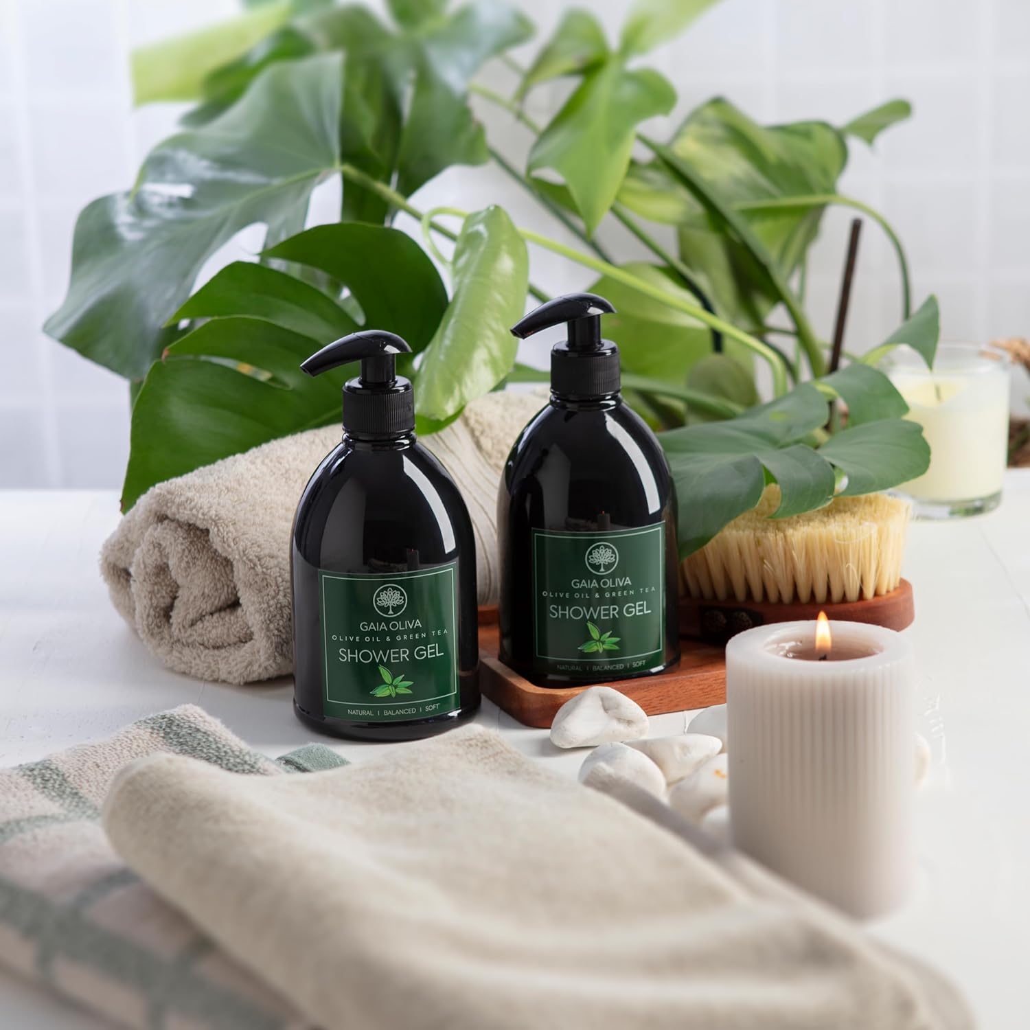Olive Oil & Green Tea Hydrating Shower Gel for Dry Skin, 16.9 Fl Oz, 2 Pack - Image 6