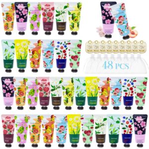48 Pack Hand Cream for Women, Mini Hand Lotion Travel Size for Dry Cracked Care, Natural Plant Fragrance Moisturizer Gifts Set for Mother's Day, Teacher Appreciation and Bridesmaid Gifts