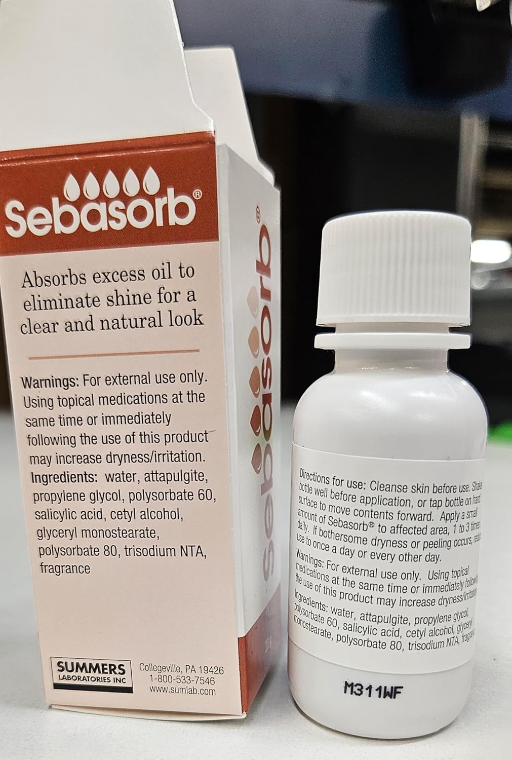 Sebasorb Oil Absorbing Lotion - Matte Daily Moisturizer For Oily Skin - Natural Oil Control Face Cream With 2% Salicylic Acid & Attapulgite - Absorbs Oils, Reduces Shine & Exfoliates Acne Prone Skin - Image 6