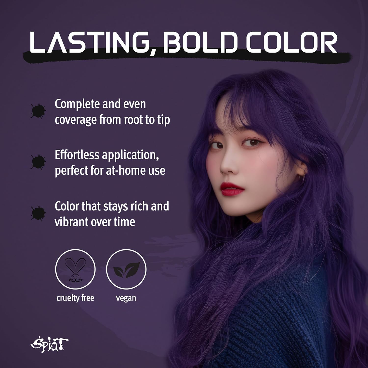 Splat Midnight Complete Semi-Permanent Vegan Hair Dye Kit 4 oz - Image 2