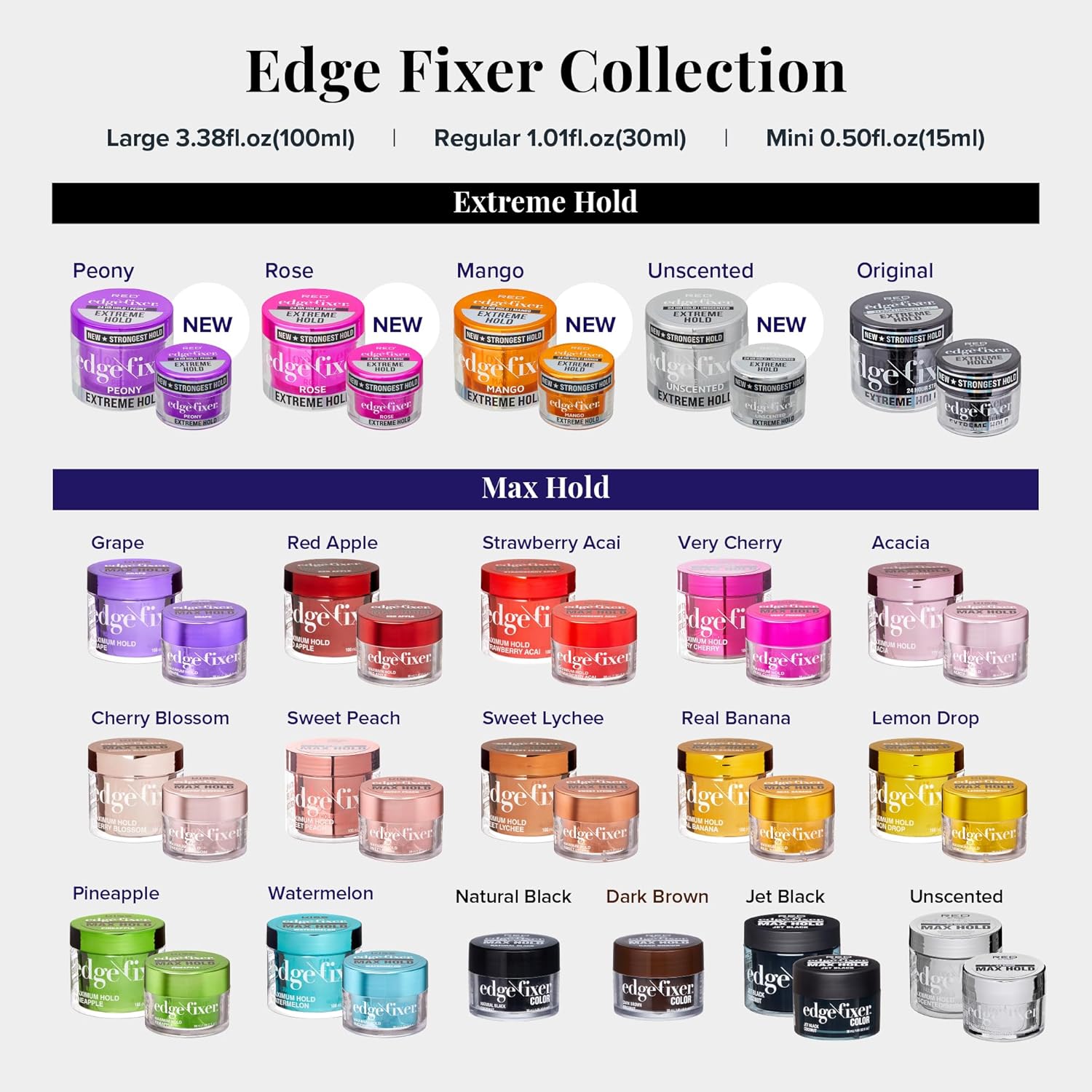 Red by Kiss 24 Hour Max Hold Edge Fixer Hair Shine Gel Biotin B7 Infused 8oz Cherry Blossom - Image 5