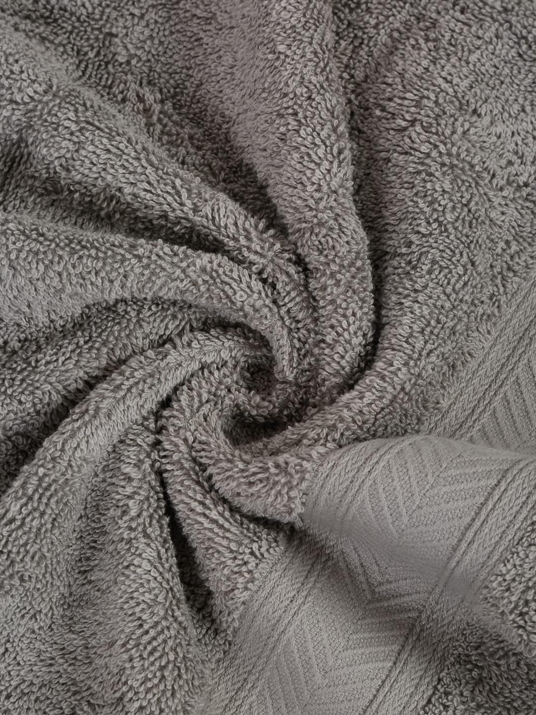 Casa Lino 24-Pack 100% Cotton Face Towels and Body Wash Cloths, Silver Grey, 12x12 Inch - Image 5