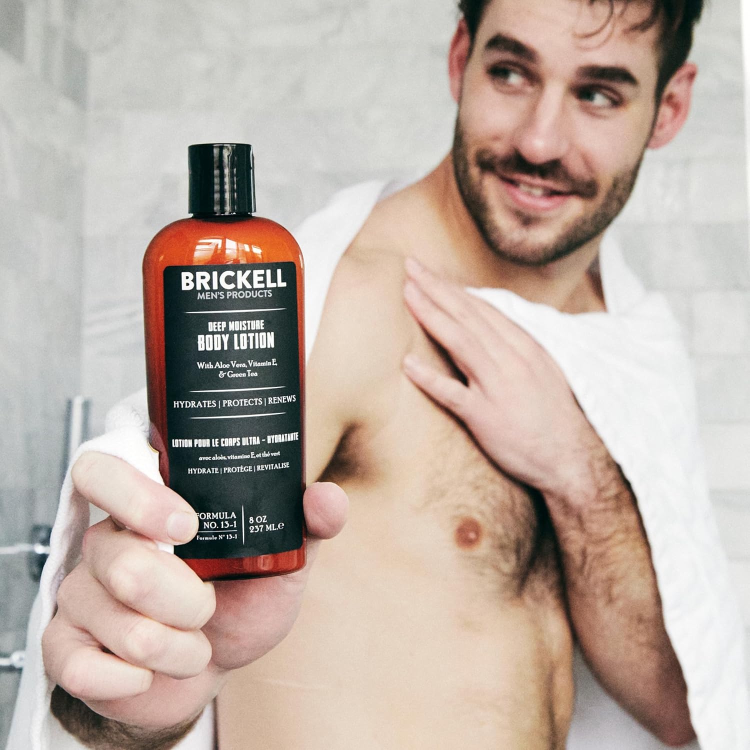 Brickell Men's Deep Moisture Body Lotion for Men, Natural and Organic Protects and Hydrates Dry Skin, 8 Ounce, Unscented - Image 3