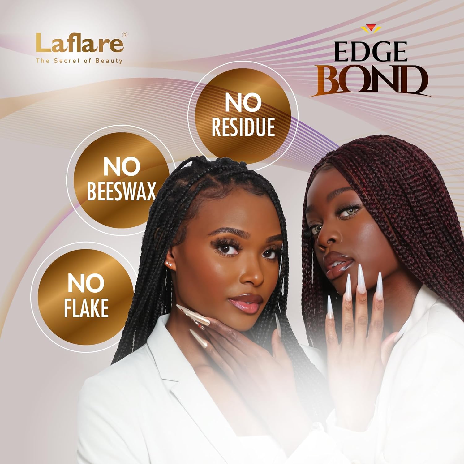 Laflare Edge Control for Black Hair, Natural Hair and Curly Hair. Eco Styling Gel Travel Size 25ml, Edge Wax for Man & Woman(Peach) - Image 5