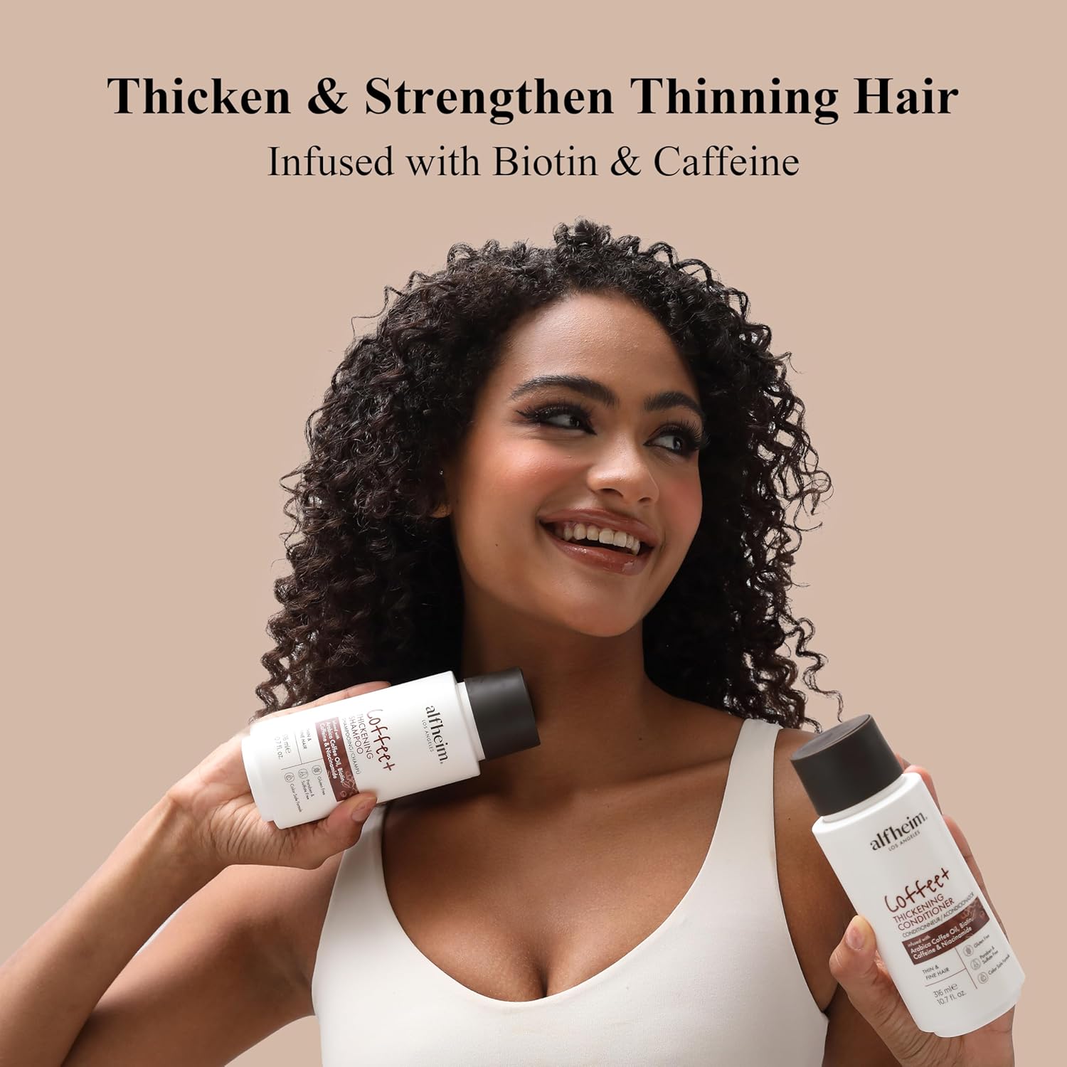Caffeine Shampoo and Conditioner Set 10.7 oz for Thicker Hair and Scalp Health - Image 2