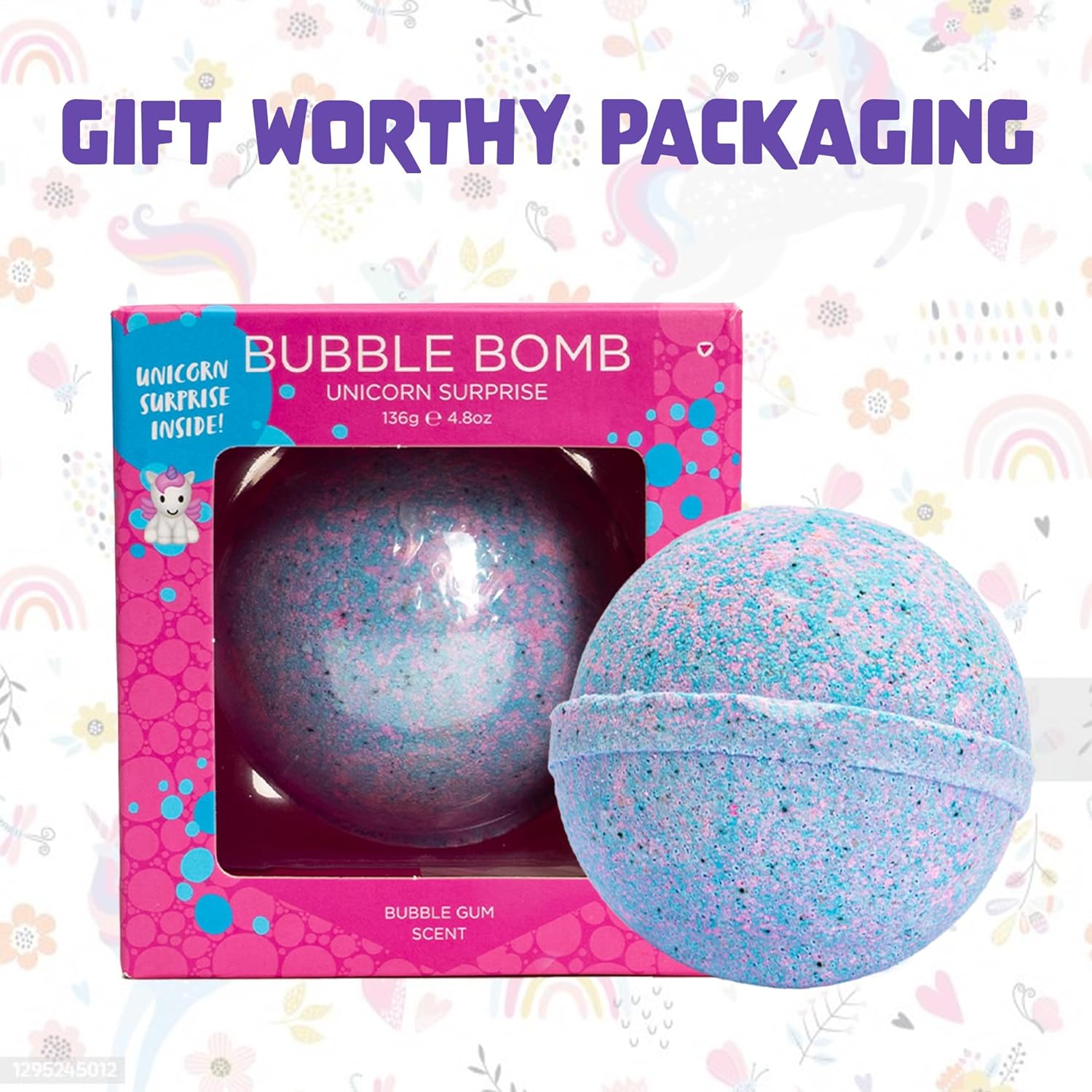 Unicorn Bath Bomb for Girls with Surprise Squishy Toys Inside by Two Sister - Large Bubble Bombs for Kids - Moisturizes Dry Sensitive Skin, Releases Color, Scent, Bubbles - Ideal Gift by Two Sisters - Image 8