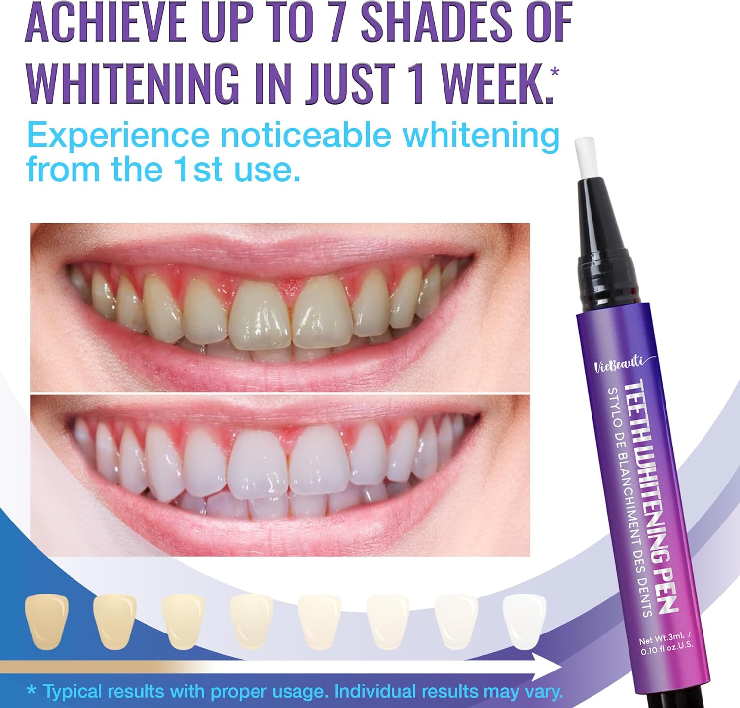 Viebeauti Sensitive Teeth Whitening Pen Gel Carbamide Peroxide 0.2 Fl Oz Stain Remover - Image 2
