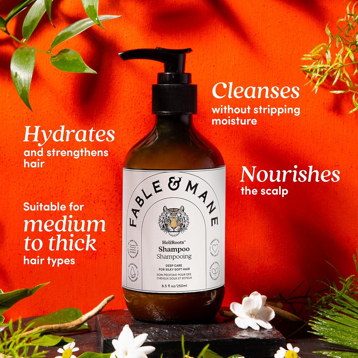 Fable & Mane HoliRoots Hydrating Shampoo and Coconut Oil Conditioner Set 8.5 Fl Oz - Image 6