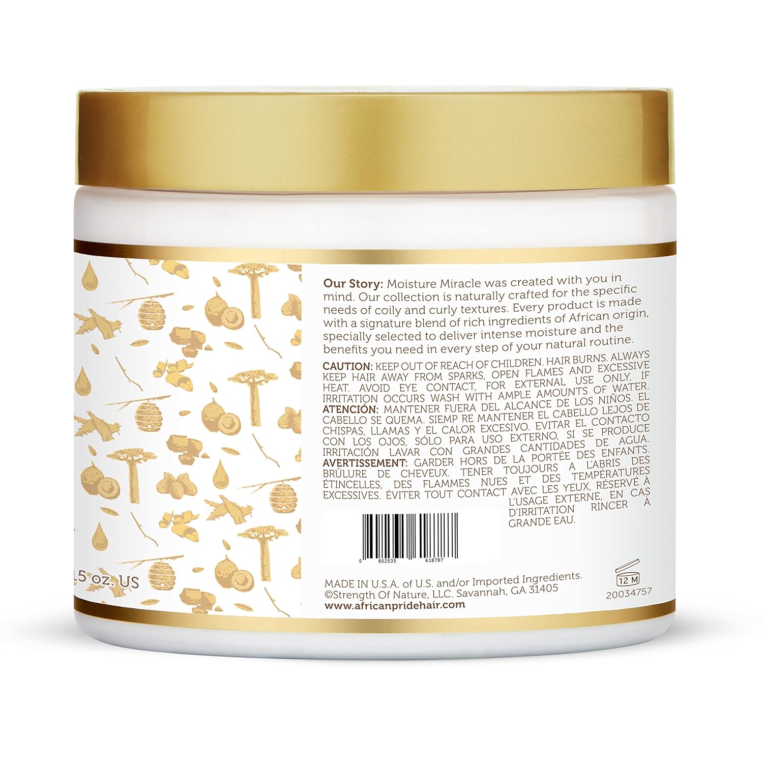 African Pride Moisture Miracle Shea Butter & Flaxseed Curling Cream 15 oz - Image 7