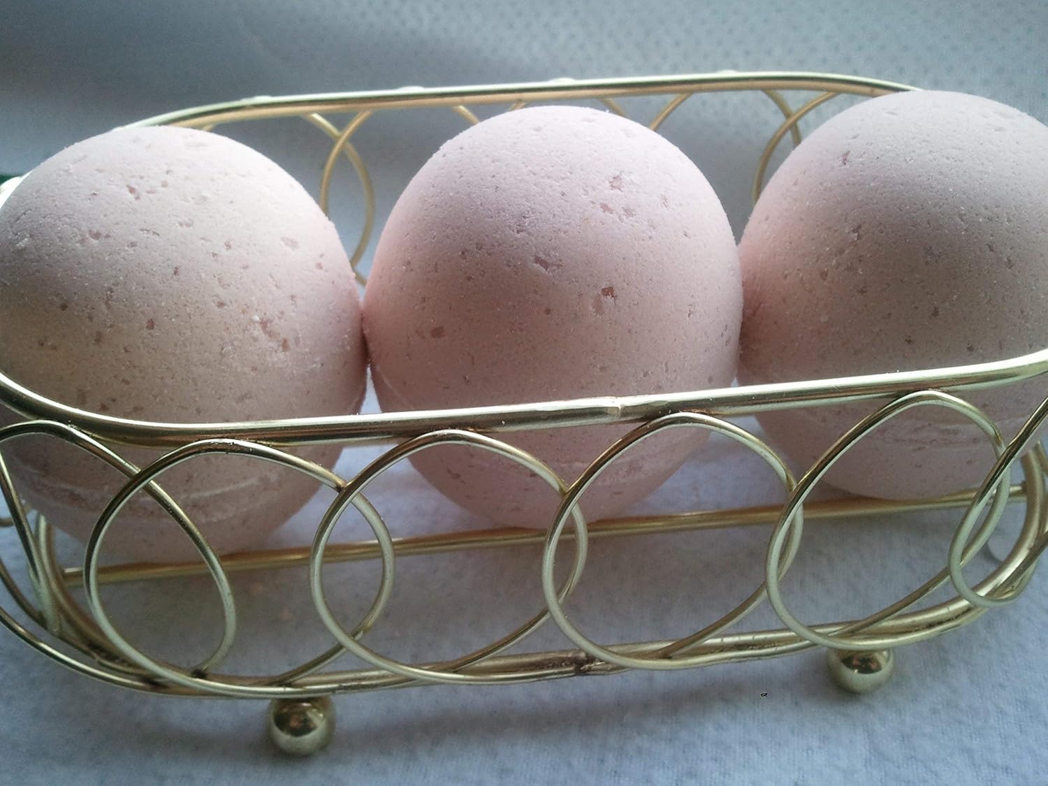 Large White Tea Ginger Bath Bombs Set of 3, 5 oz Each, Shea Cocoa Butter Moisturizing - Image 2