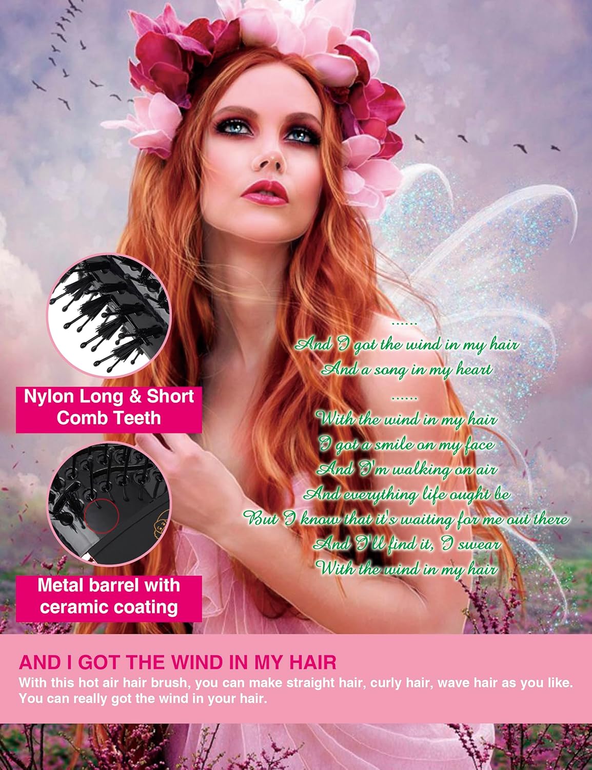 Hair Dryer Brush Blow Dryer Brush in One, 4 in 1 Ionic Hair Dryer and Styler Volumizer with Oval Titanium Barrel, Hot Air Straightener for Smooth Frizz-Free Blowout - Image 8