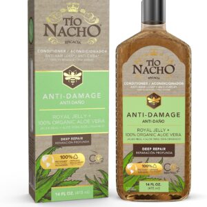Tio Nacho Aloe Vera Deep Repair Conditioner: 100% Organic Aloe Vera and Royal Jelly, Repairs and Protects Hair, Vegetable Keratin for Softness and Shine, Paraben and Salt-Free - 14 Oz