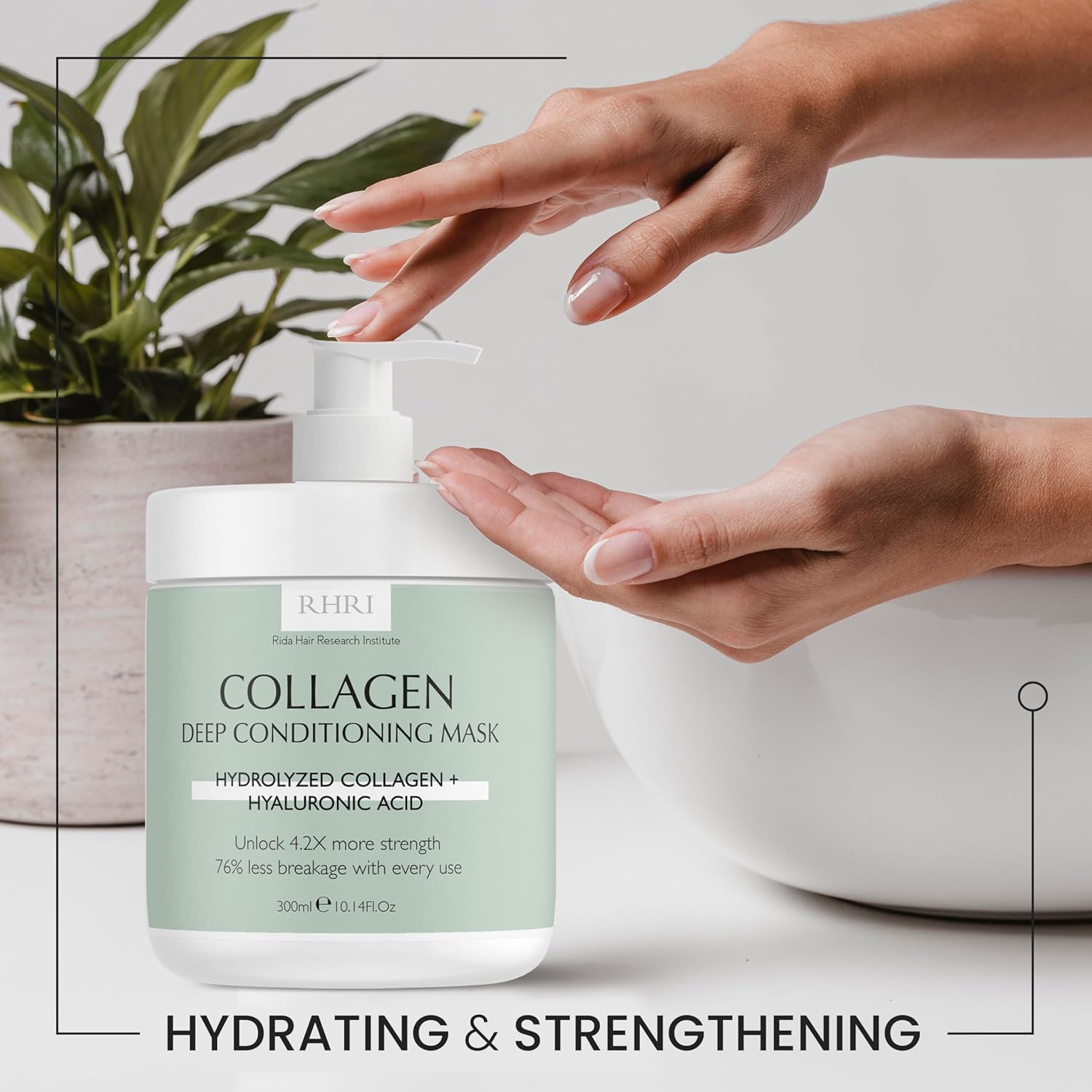 Hair Mask for Dry Damaged Hair and Growth, Deep Conditioner for Dry Damaged Hair, Hair Mask for Bleached Damaged Hair, Deep Conditioning Hair Mask Collagen with Hyaluronic Acid - Image 6